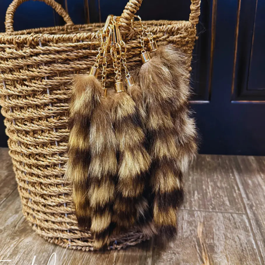 Racoon Tail: Handbag Accessory