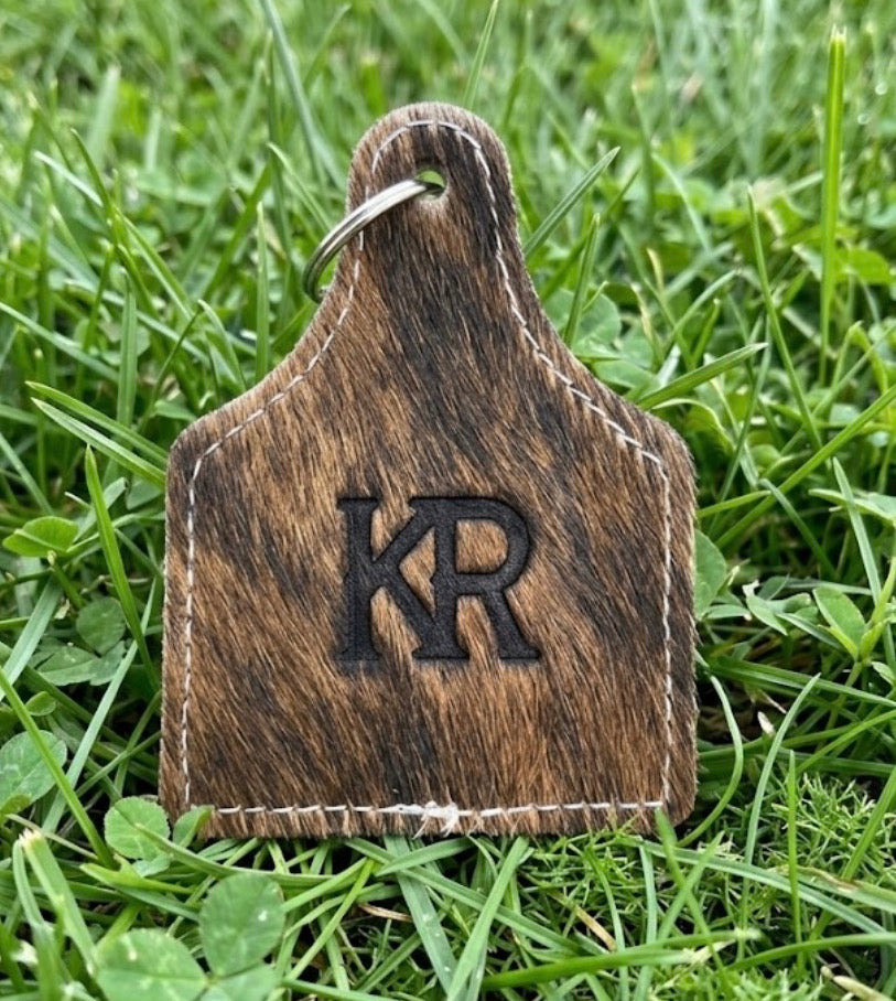 Cow Hide Keychain